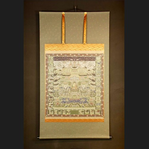 Buddhist hanging scroll - buddhist,