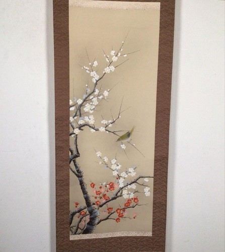 Japanese hanging scroll plum - hanging,