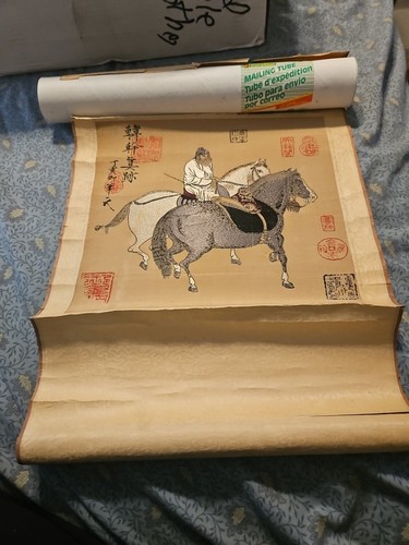 Vintage silk tapestry - silk,