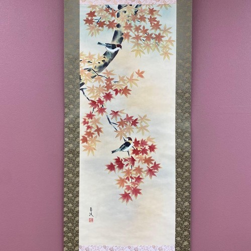 Japanese hanging scroll birds - hanging,